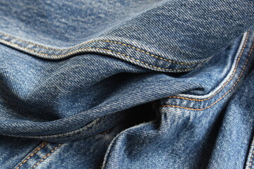 Fototapeta premium blue denim texture background, jean fashion style