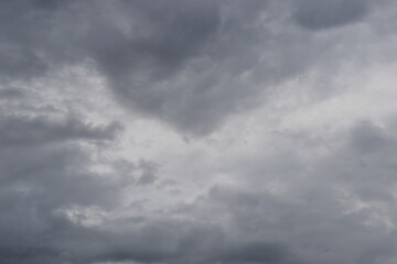 Obraz premium blue sky and white cloud background, cloudy in rainny season