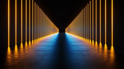 Naklejka premium Illuminated Pathways Breaking Through the Darkness:An of Renewal and Transformation