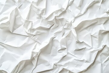 Obraz premium White crumpled paper texture background.
