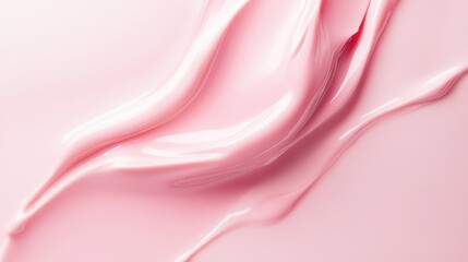 Obraz premium Smooth, glossy pink texture resembling a cream or lotion, ideal for beauty products.