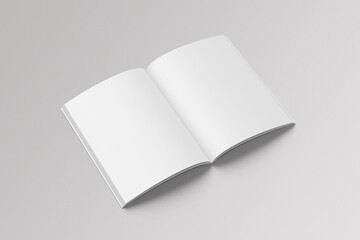 Blank, magazines, book mock up on grey background
