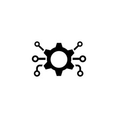 Fototapeta premium Gear tech logo icon. Engineering and manufacturing icon