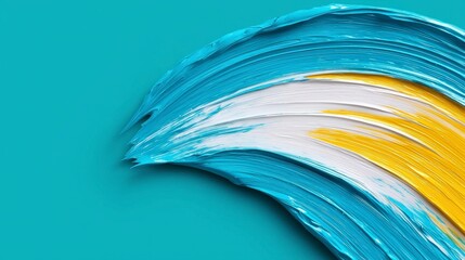 Fototapeta premium Abstract Blue White Yellow Paint Strokes Artistic Texture Background Image