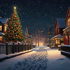 Christmas tree in the city