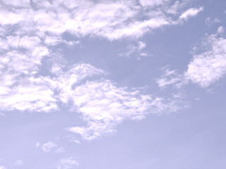Beautiful Light clouds clear blue sky in sunshine day .