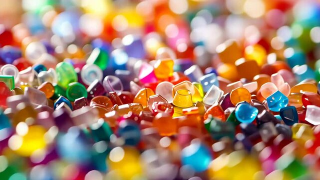 Vibrant Rainbow of Colorful Beads