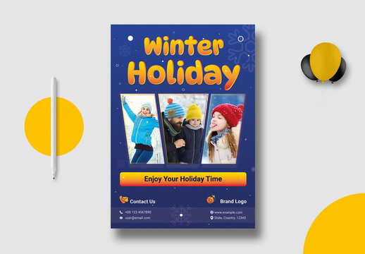 Winter Holiday Travel Flyer