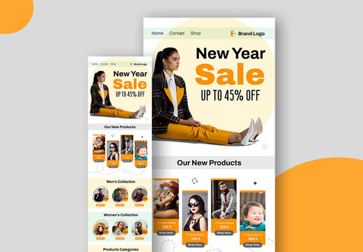 New Year Product Sale Email Newsletter