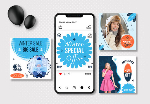 Winter Big Sale Post Banners