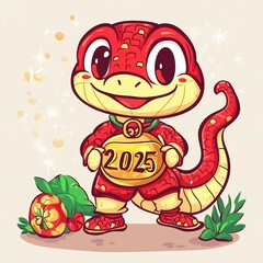 Obraz premium happy theme for 2025 new year