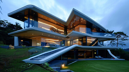 Obraz premium luxucy house exterior 