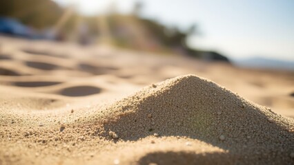 Golden Sands: A Serene Beachscape Perfect for Travel, Vacation, and Nature Lovers