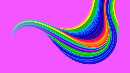 Vibrant Rainbow Wave: A Dynamic and Colorful Abstract Artwork Perfect for Modern Home Decor