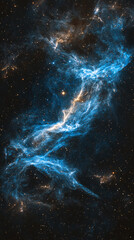 Artist's view of our solar system. Colorful planets, some with swirling gas, dance among a starry backdrop