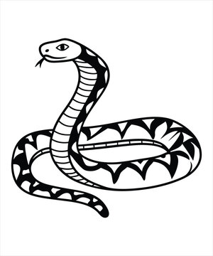 Snake silhouette vector illustration
