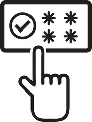 Obraz premium Control Panel With Hand Icon