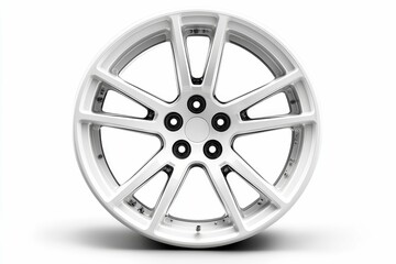 Obraz premium Stunning White Alloy Wheels for Modern Cars
