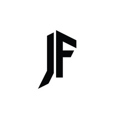 JF monogram logo design letter text name symbol monochrome logotype alphabet character simple logo