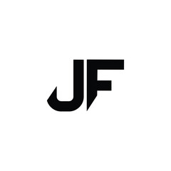 JF monogram logo design letter text name symbol monochrome logotype alphabet character simple logo
