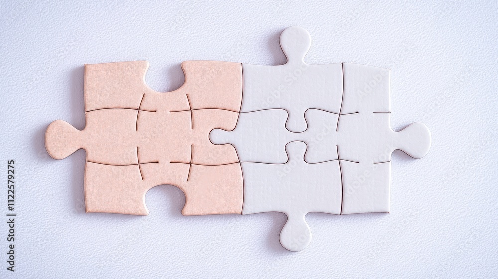 Aufkleber teamwork puzzle pieces collaboration connection solution strategy unity