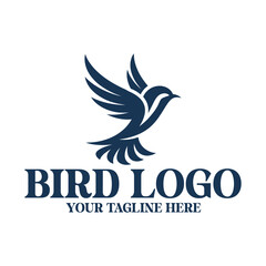 Obraz premium Dynamic Bird Logo Design and Illustration - Perfect for Nature, Wildlife, and Travel Branding | Bird Logo | Animal Logo Illustration | Bird | Logo | Logo Design