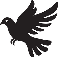 Beautiful Dove Silhouette Vector Illustrations for Your Projects