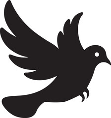 Obraz premium Dove Silhouette Vector Illustration Design Art