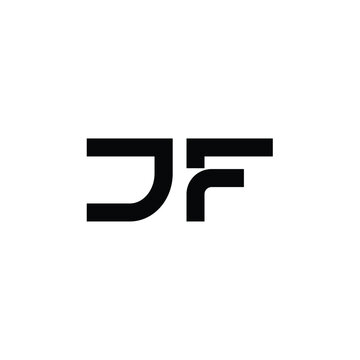 JF monogram logo design letter text name symbol monochrome logotype alphabet character simple logo