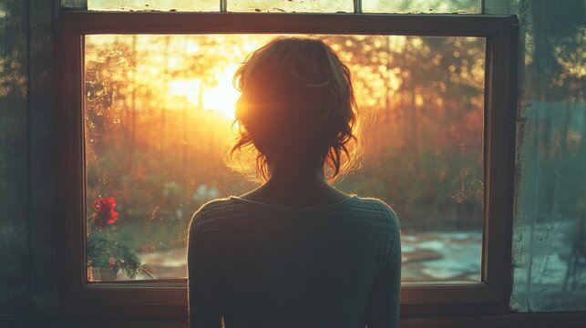 A person standing in front of a mirror, reflecting on their emotions and self-image 