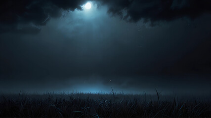 Dark Atmosphere With Fog And Spotlight Illumination Background