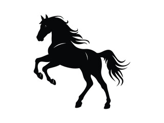 Obraz premium Majestic Horse Silhouettes Stunning Animal Clipart for Creative Projects