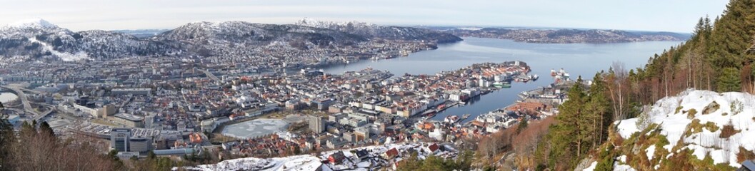Panormic view of Bergen city at Norway.