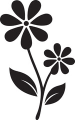 Flower Silhouette Vector Illustration Design Art