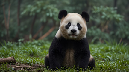 Obraz premium giant panda bear. Genrative.ai 