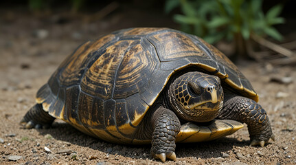 turtle on the sand. Genrative.ai 