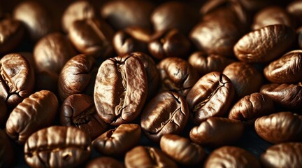 Coffee Bean Textures in Warm Brown Tones