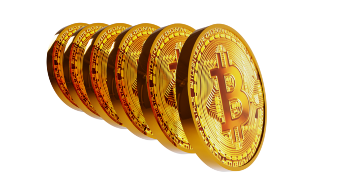 Bitcoin Gold Coins. Cryptocurrency Investment Concept - Powered by Adobe