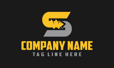 initial letter S drill logo