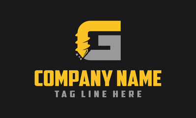 initial letter G drill logo