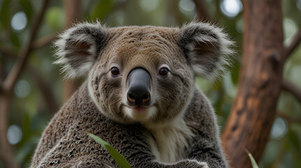Obraz premium koala in tree. Genrative.ai 