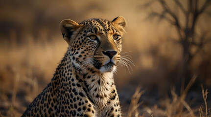 Fototapeta premium cheetah in the wild. Genrative.ai 