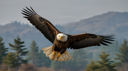 Obraz premium american bald eagle. Genrative.ai 