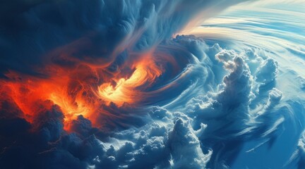 Fototapeta premium Maximalist Geostorm in the Sky