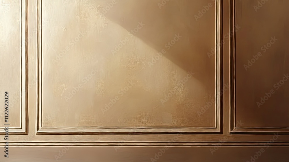 Poster elegant beige wall texture with subtle shadow and lines design