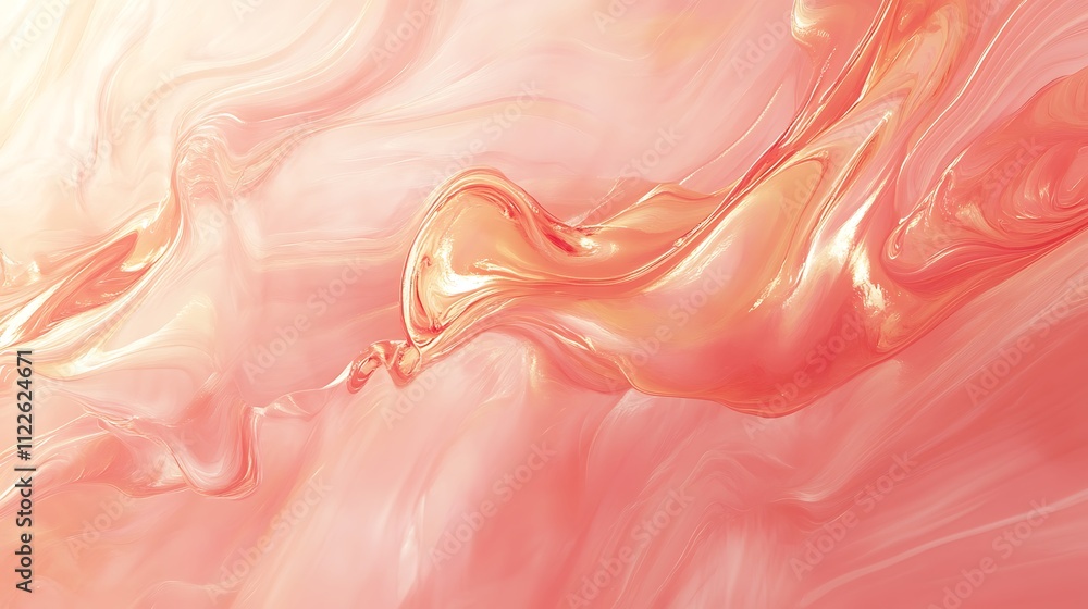 Poster a smooth, flowing abstract paint textures with a large, clear area for text