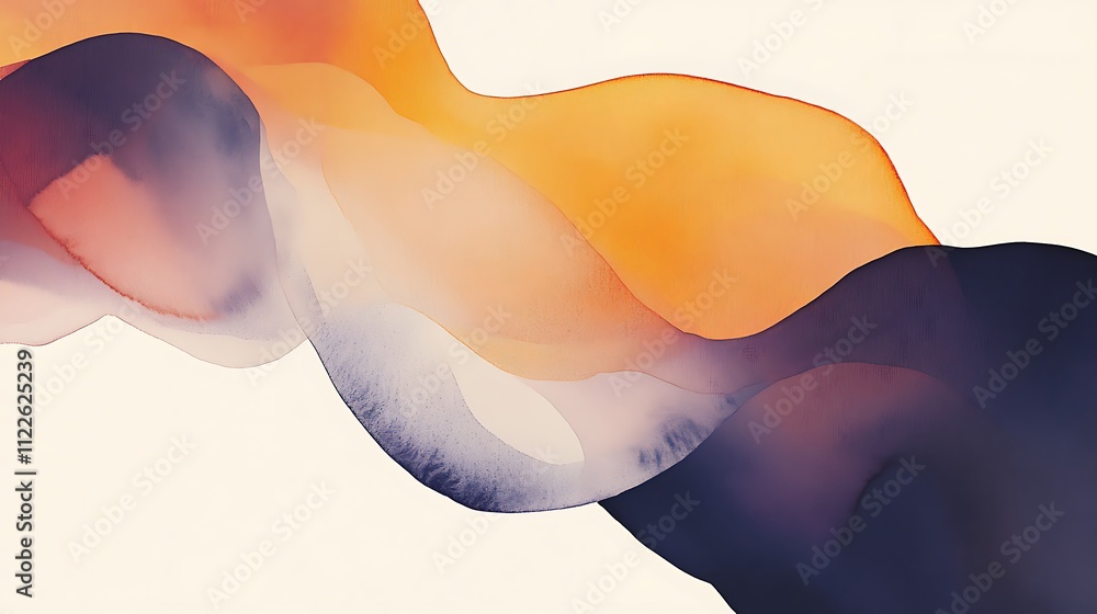Poster a smooth, flowing abstract paint textures with a large, clear area for text