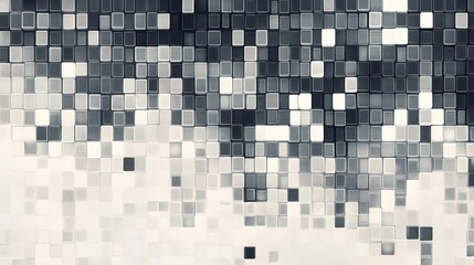Fototapeta premium Contemporary Digital Pixelated Mosaic Texture in Monochrome Style