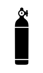 oxygen cylinder icon vector on white background. gas cylinder icon