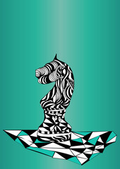 chess horse abstract (Size A4)